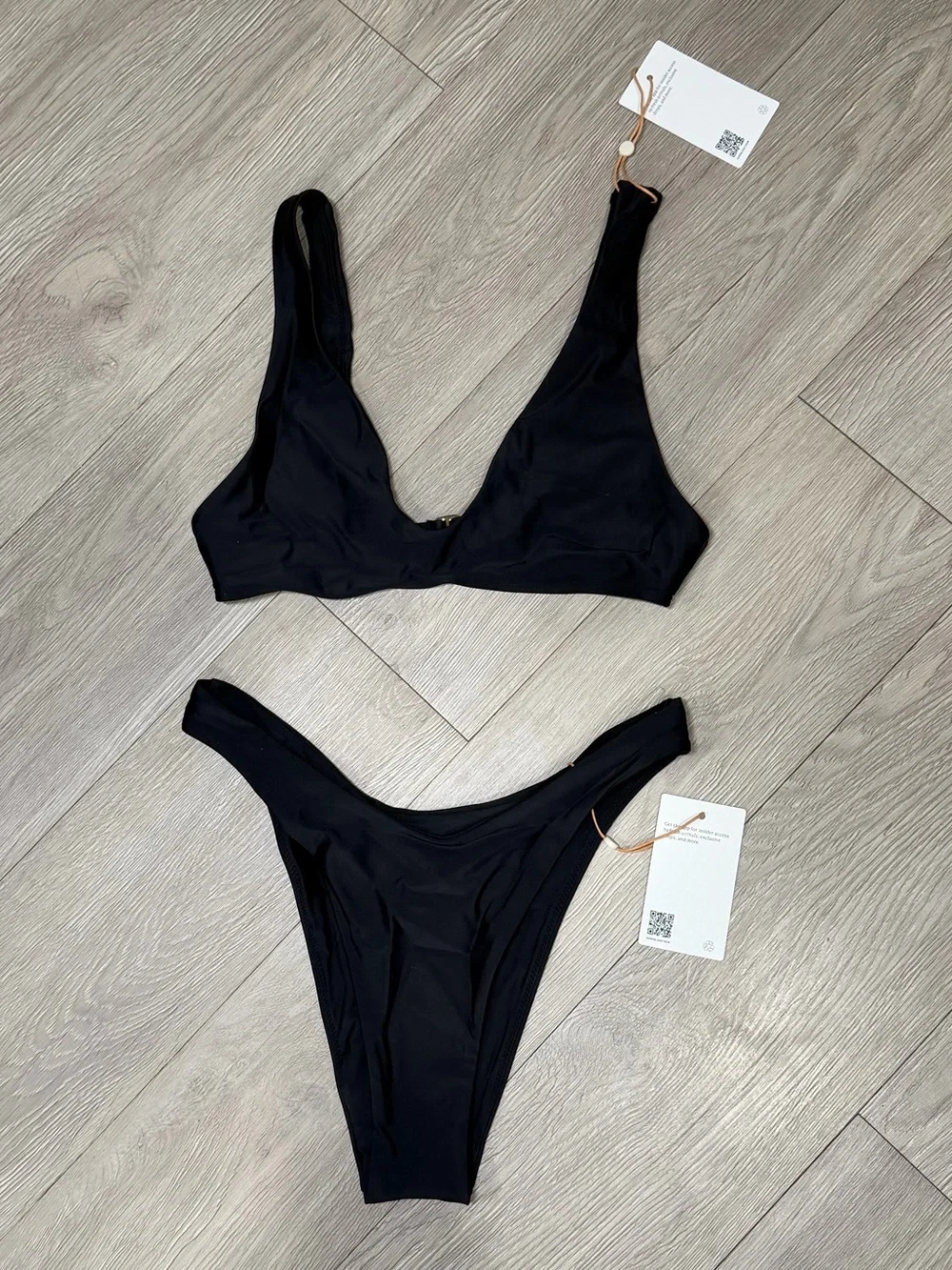 Quince Italian Bikini Set Black